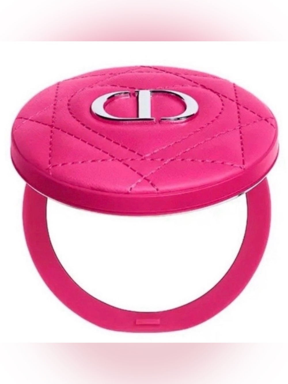 Dior Beauty Pink Quilted Heart Compact Makeup Mirror